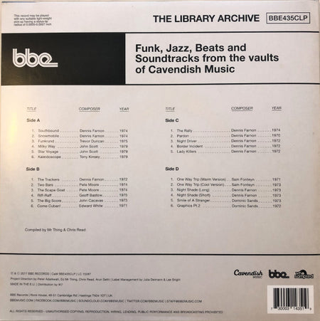 Mr. Thing & Chris Read : The Library Archive (Funk, Jazz, Beats And Soundtracks From The Vaults Of Cavendish Music) (2xLP, Comp)