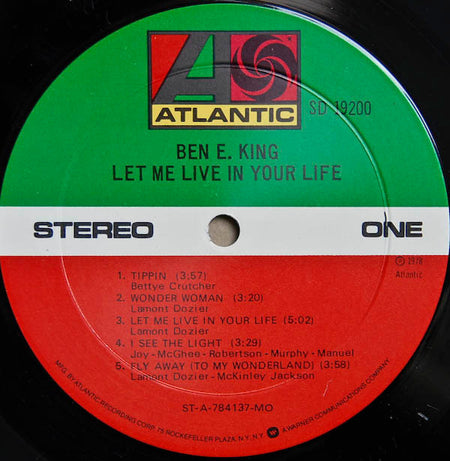 Ben E. King : Let Me Live In Your Life (LP, Album, Mon)