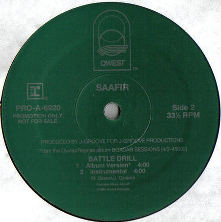 Saafir : Light Sleeper / Battle Drill (12", Promo)