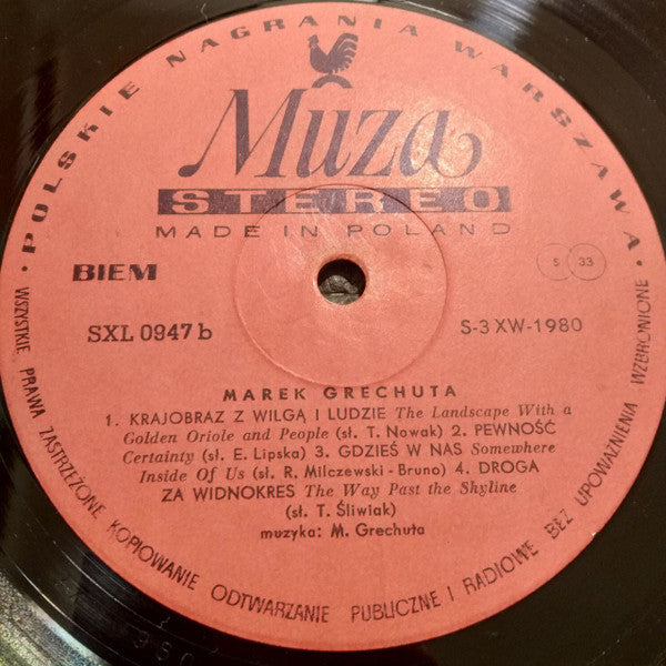 Marek Grechuta : Droga Za Widnokres (LP, Album, Red)