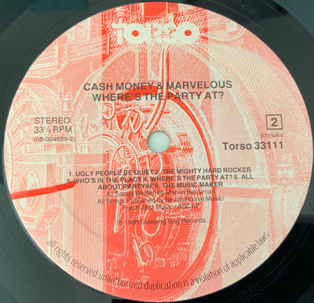 Cash Money & Marvelous : Where's The Party At? (LP, Album)