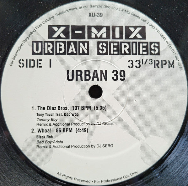 Various : X-Mix Urban Series 39 (12", Comp, Promo)