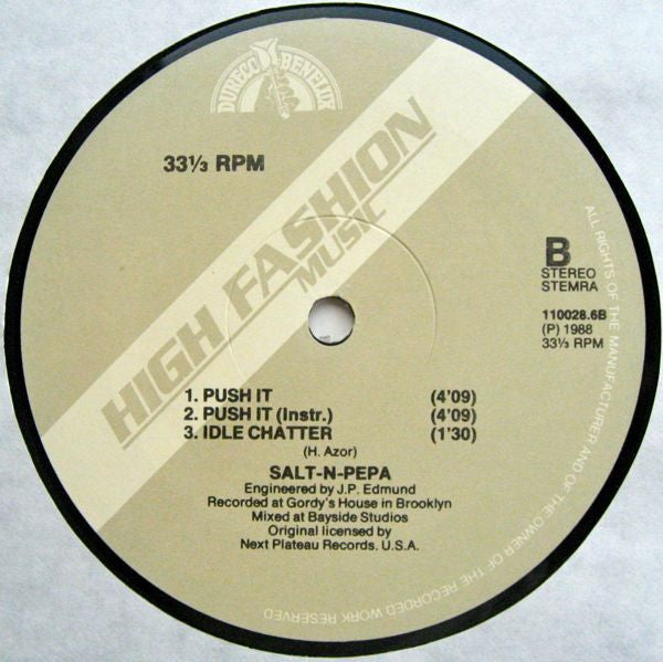 Salt-N-Pepa* : Push It (Remix) (12")