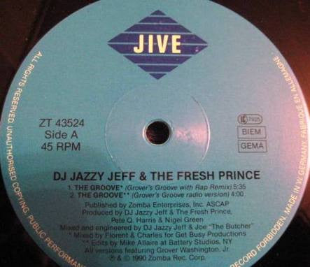 DJ Jazzy Jeff & The Fresh Prince : The Groove (12")