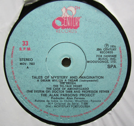 The Alan Parsons Project : Tales Of Mystery And Imagination (LP, Album)