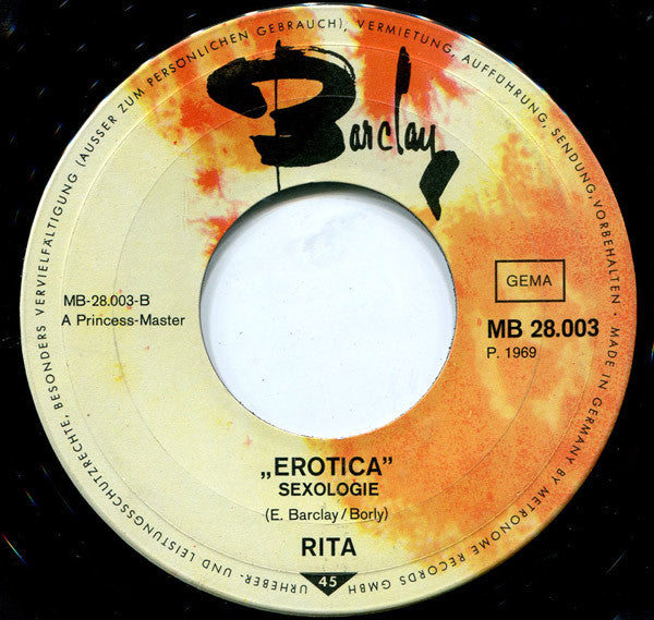 Rita Cadillac : Erotica  (7", Single)