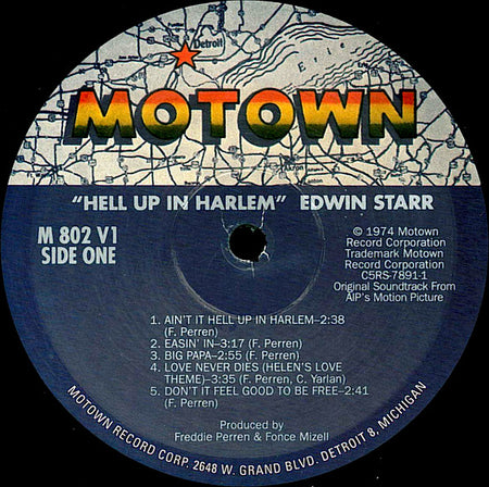 Edwin Starr : Hell Up In Harlem (Original Motion Picture Soundtrack) (LP, Album, RE)