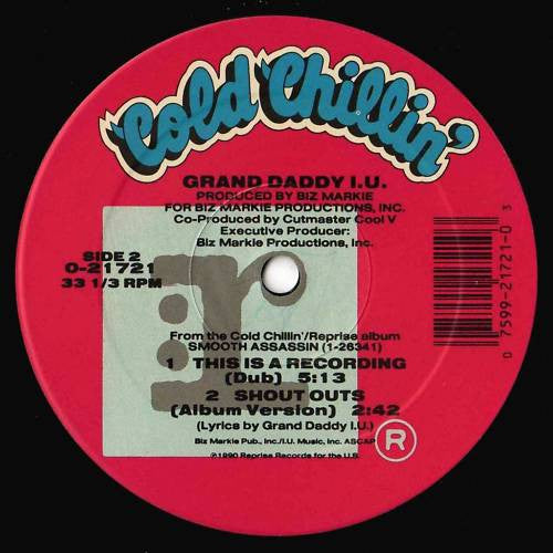 Grand Daddy I.U. : This Is A Recording (12", Maxi)