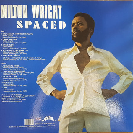 Milton Wright : Spaced (LP, Album, RE, RM, RP, Whi)
