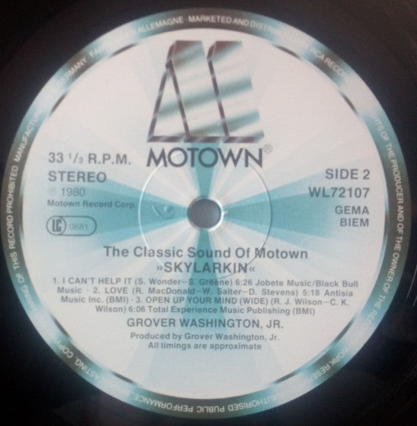 Grover Washington, Jr. : Skylarkin' (LP, Album, RE)