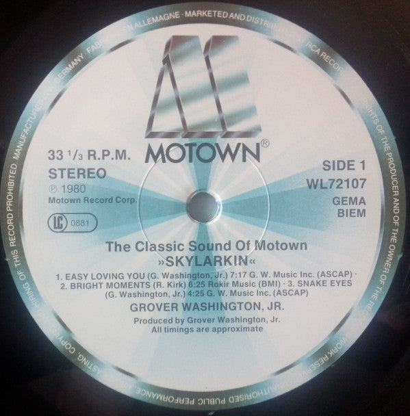 Grover Washington, Jr. : Skylarkin' (LP, Album, RE)