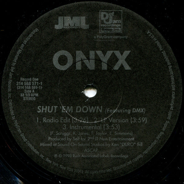 Onyx : Best Of Onyx (2x12", Single, Ltd)