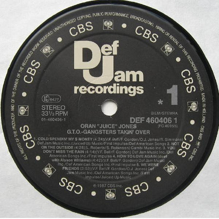 Oran 'Juice' Jones : G.T.O.  Gangsters Takin' Over (LP, Album)