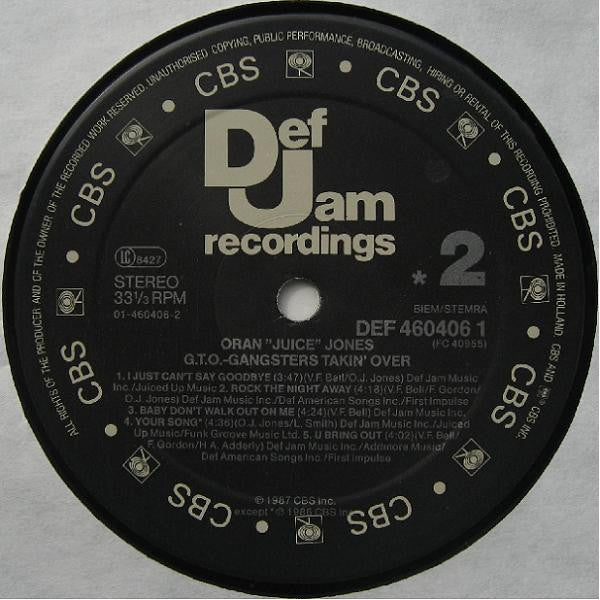 Oran 'Juice' Jones : G.T.O.  Gangsters Takin' Over (LP, Album)