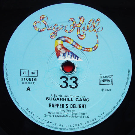 Sugarhill Gang : Rapper's Delight (12", Single)