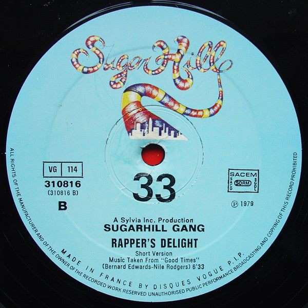 Sugarhill Gang : Rapper's Delight (12", Single)