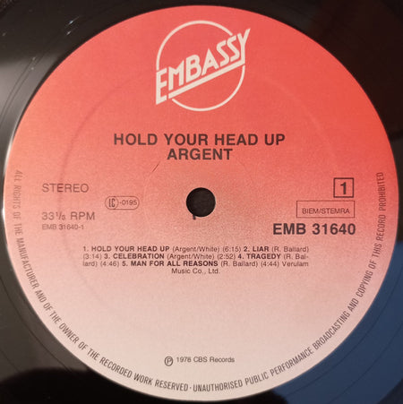 Argent : Hold Your Head Up (LP, Comp)