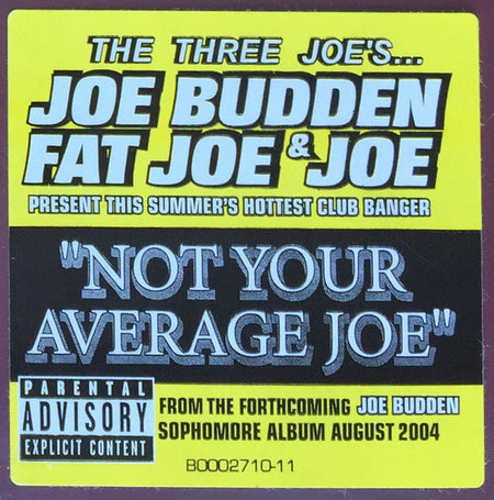 Joe Budden Feat. DJ Kay Slay, Fat Joe And Joe : Not Your Average Joe (12")