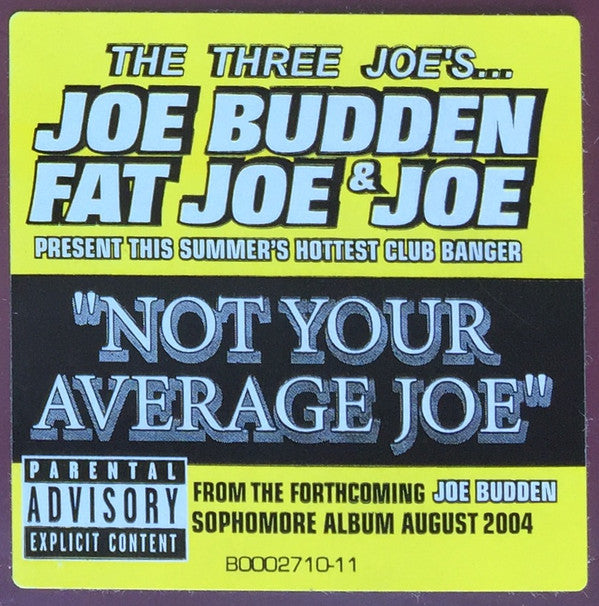 Joe Budden Feat. DJ Kay Slay, Fat Joe And Joe : Not Your Average Joe (12")