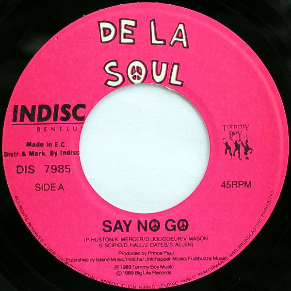 De La Soul : Say No Go (7", Single)
