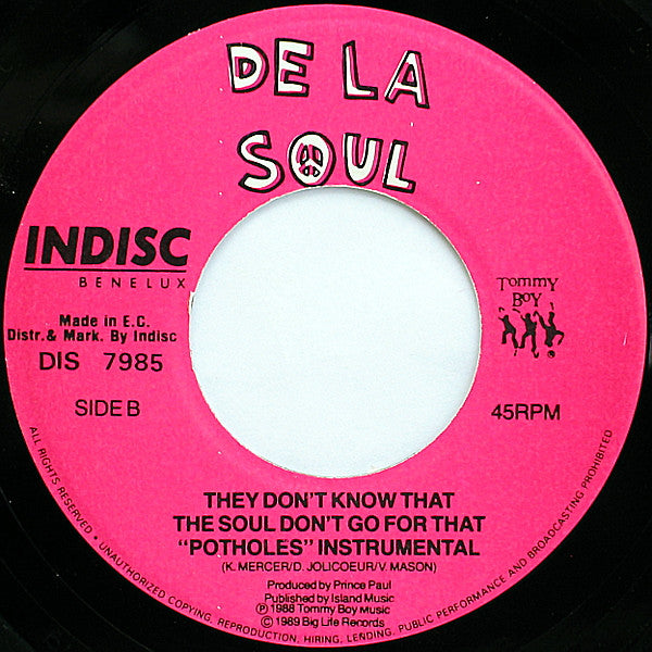 De La Soul : Say No Go (7", Single)