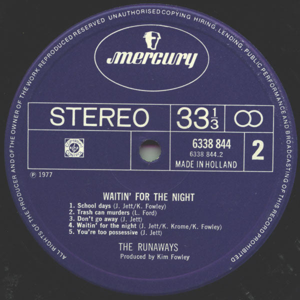 The Runaways : Waitin' For The Night (LP, Album)