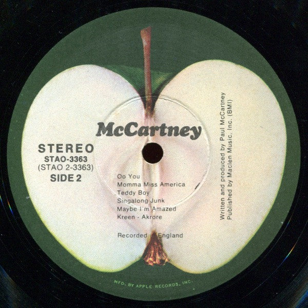 Paul McCartney : McCartney (LP, Album, Scr)