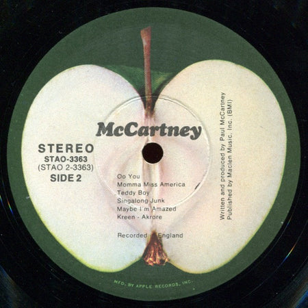 Paul McCartney : McCartney (LP, Album, Scr)