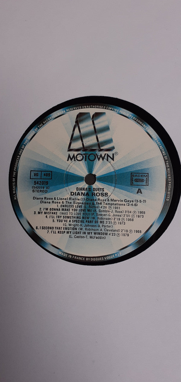 Diana Ross : Diana's Duets (LP, Comp)