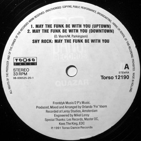 Shy Rock* : May The Funk Be With You (12")