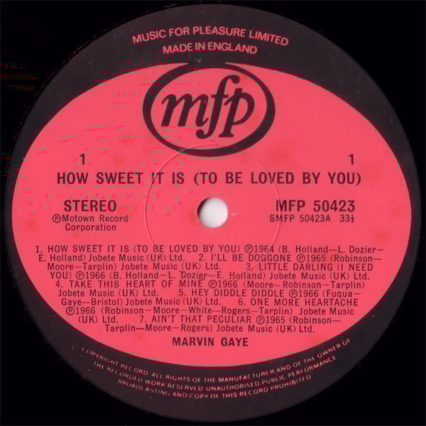 Marvin Gaye : How Sweet It Is (To Be Loved By You) (LP, Comp)