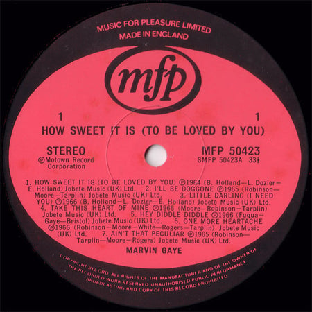 Marvin Gaye : How Sweet It Is (To Be Loved By You) (LP, Comp)