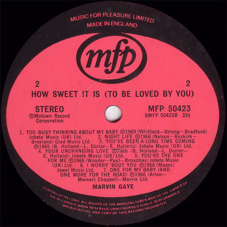 Marvin Gaye : How Sweet It Is (To Be Loved By You) (LP, Comp)