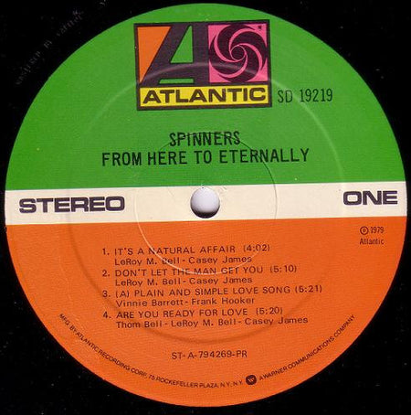 Spinners : From Here To Eternally (LP, Album, PR )