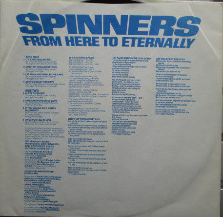 Spinners : From Here To Eternally (LP, Album, PR )