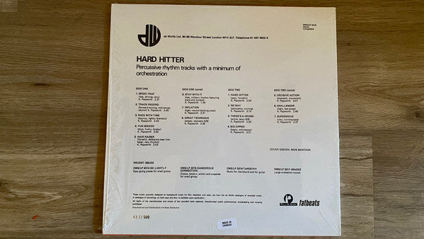 Keith Papworth : Hard Hitter (LP, Ltd, Num, RE, Spl)