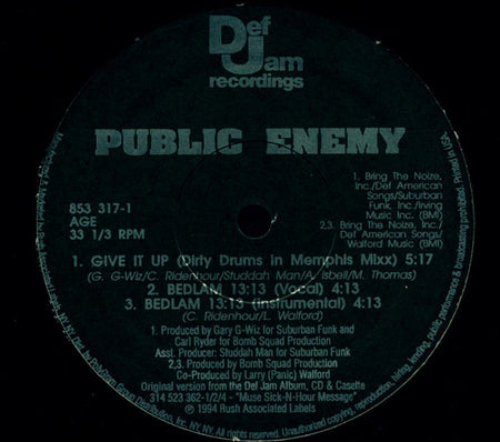 Public Enemy : Give It Up (12", Single)