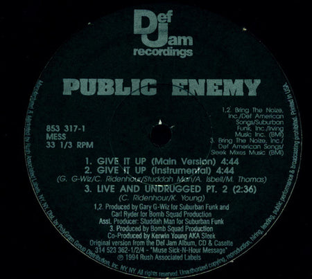 Public Enemy : Give It Up (12", Single)