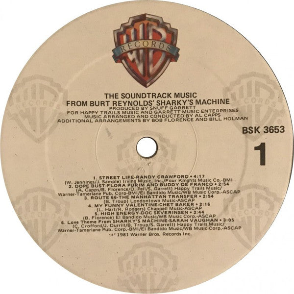 Various : The Soundtrack Music From Burt Reynolds Sharky's Machine (LP, Gat)