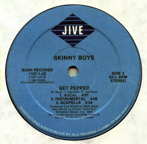 Skinny Boys : I Wanna Be Like / Get Pepped (12")