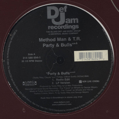 Method Man & Teddy Riley : Party & Bulls*** (12")