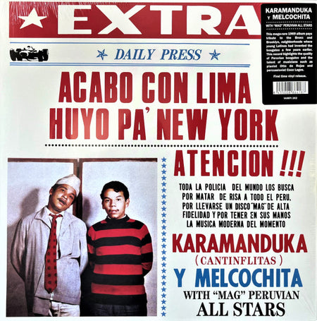 Karamanduka Y Melcochita With Pepe Moreno Y Su All Star Band : Acabo Con Lima Huyo Pa' New York (LP, Album, RE)