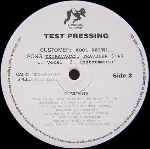 Kool Keith : Test Press (12")
