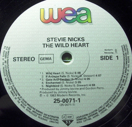 Stevie Nicks : The Wild Heart (LP, Album)
