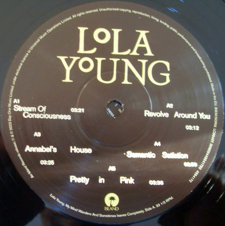 Lola Young : My Mind Wanders And Sometimes Leaves Completely  (LP, Album, Mid)