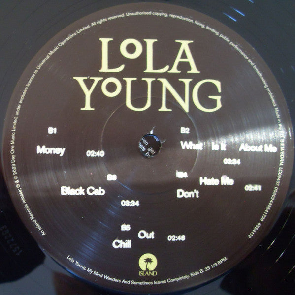 Lola Young : My Mind Wanders And Sometimes Leaves Completely  (LP, Album, Mid)