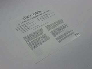 Atmosphere (9) : Jazz-Funk from Luxembourg 1981-1986 (LP, Comp, Ltd, RE, RM)