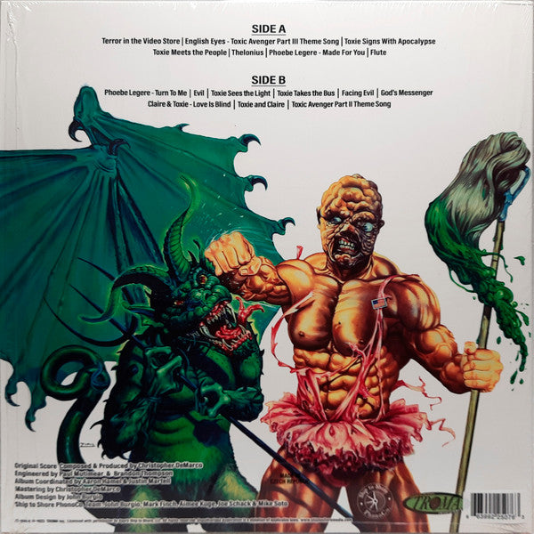 Various : The Toxic Avenger Double Bill (Music From Toxic Avenger Parts 2 & 3) (LP, Comp, Tox)