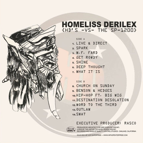 Homeliss Derilex : {HD's -Vs- The SP-1200} (LP, Ltd, RE, Blu)