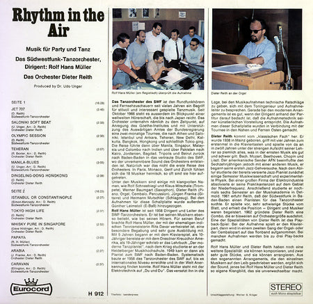 Südwestfunk Tanzorchester / Orchester Dieter Reith : Rhythm In The Air (LP, Album)